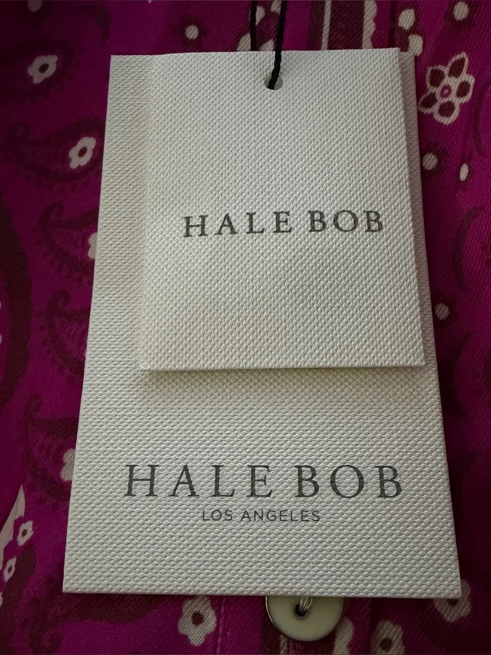 Hale Bob Elizaveta Twill Top in Pink Medium NWT